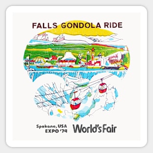 Falls Gondola Ride - Expo 74 World's Fair Spokane, WA Sticker